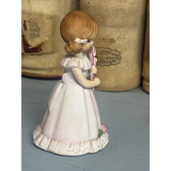 Vintage Enesco Growing Up Girls Age 5 Blonde Figurine 1982 Porcelain Birthday - Picture 6 of 12